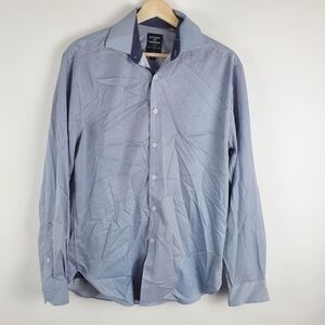 Society of Threads S 14.5 32/33 Blue Button up Long Sleeve Shirt‎